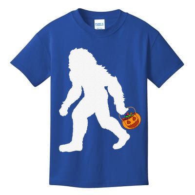 Halloween Bigfoot Pumpkin Apparel Fun Sasquatch Kids T-Shirt