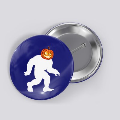 Halloween Bigfoot Pumpkin Head Sasquatch Button