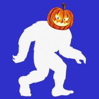 Halloween Bigfoot Pumpkin Head Sasquatch Short Acrylic Beanie