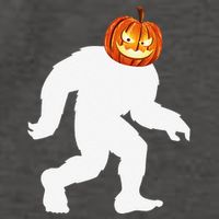 Halloween Bigfoot Pumpkin Head Sasquatch Vector Backpack