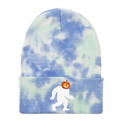 Halloween Bigfoot Pumpkin Head Sasquatch Tie Dye 12in Knit Beanie