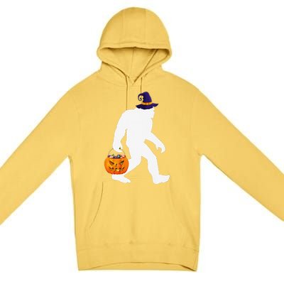 Halloween Bigfoot Pumpkin Pun October 31 Outfit Premium Pullover Hoodie