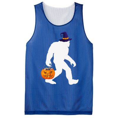 Halloween Bigfoot Pumpkin Pun October 31 Outfit Mesh Reversible Basketball Jersey Tank