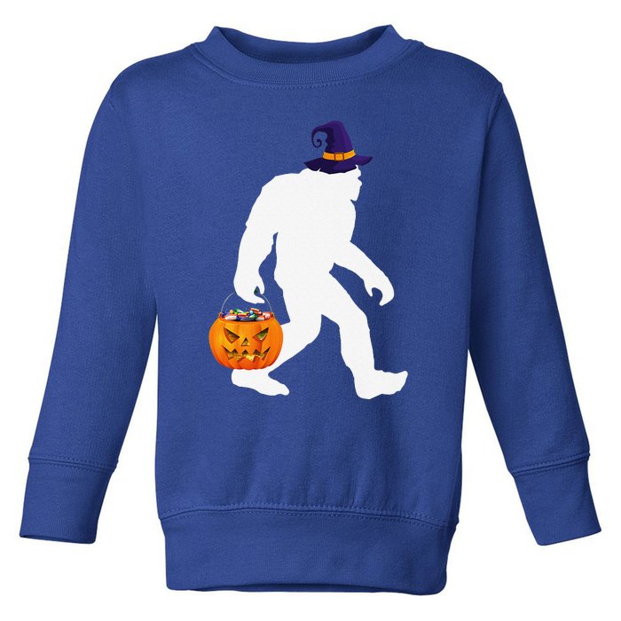 Halloween Bigfoot Pumpkin Pun October 31 Outfit Toddler Sweatshirt