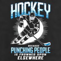 Hockey Because Punching People Ice Hockey Elsewhere Gift Adult Drive Performance Visor