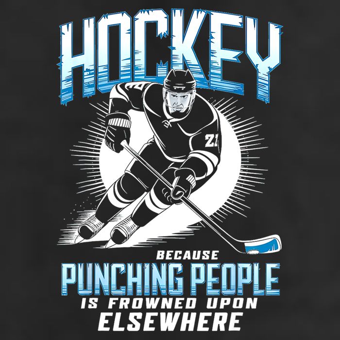 Hockey Because Punching People Ice Hockey Elsewhere Gift Adult Drive Performance Visor