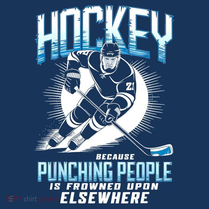 Hockey Because Punching People Ice Hockey Elsewhere Gift Cool Comfort Performance Bucket Hat