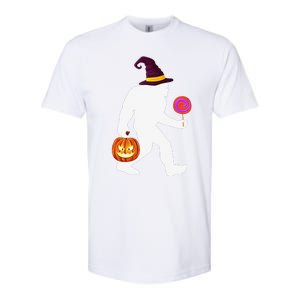 Halloween Bigfoot Pumpkin Sasquatch Witch Hat Gift Softstyle® CVC T-Shirt