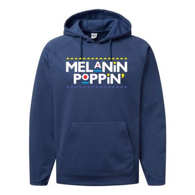 Hbcu Black Pride Trendy Melanin Poppin' Gift Performance Fleece Hoodie