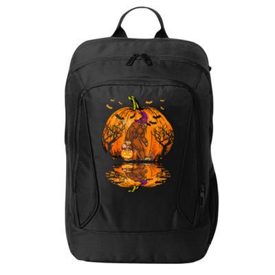 Halloween Bigfoot Pumpkin Spice Halloween Bigfoot Lover Gift City Backpack