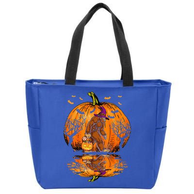 Halloween Bigfoot Pumpkin Spice Halloween Bigfoot Lover Gift Zip Tote Bag