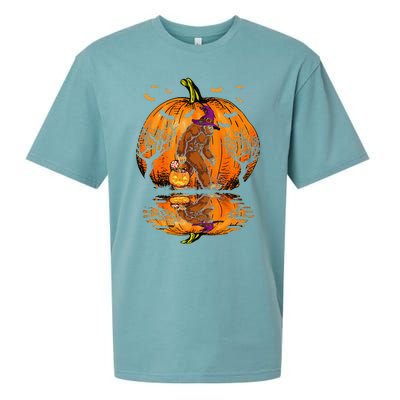 Halloween Bigfoot Pumpkin Spice Halloween Bigfoot Lover Gift Sueded Cloud Jersey T-Shirt