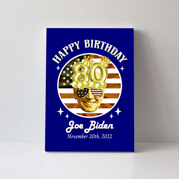 Happy Birthday President Joe Biden Usa Flag Vintage Gift Canvas