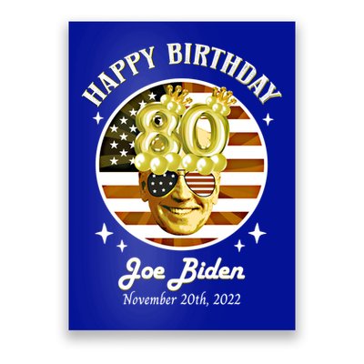 Happy Birthday President Joe Biden Usa Flag Vintage Gift Poster