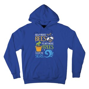 Help Bees Plant Trees Save Our Climate Change Earth Day Gift Hoodie