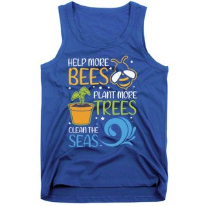 Help Bees Plant Trees Save Our Climate Change Earth Day Gift Tank Top