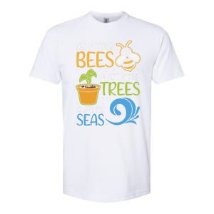 Help Bees Plant Trees Save Our Climate Change Earth Day Gift Softstyle CVC T-Shirt