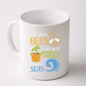 Help Bees Plant Trees Save Our Climate Change Earth Day Gift Coffee Mug