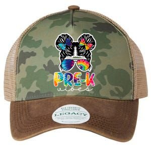 Hair Bun Pre K Vibes Back To School Legacy Tie Dye Trucker Hat