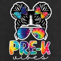 Hair Bun Pre K Vibes Back To School 7 Panel Mesh Trucker Snapback Hat