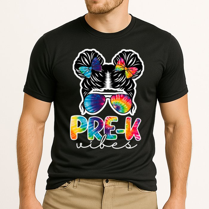 Hair Bun Pre K Vibes Back To School Cooling Performance Crew T-Shirt