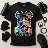 Hair Bun Pre K Vibes Back To School Cooling Performance Crew T-Shirt