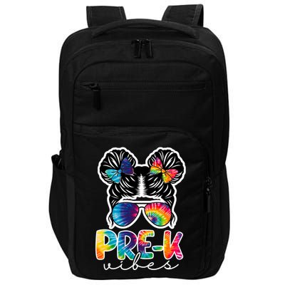 Hair Bun Pre K Vibes Back To School Impact Tech Backpack