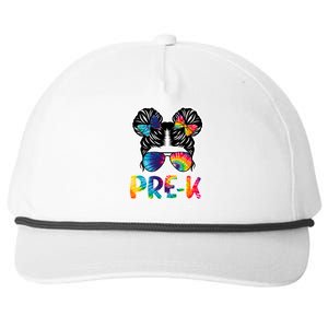 Hair Bun Pre K Vibes Back To School Snapback Five-Panel Rope Hat