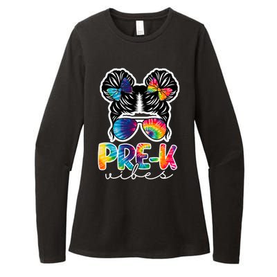 Hair Bun Pre K Vibes Back To School Womens CVC Long Sleeve Shirt