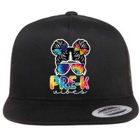 Hair Bun Pre K Vibes Back To School Flatbill Hat