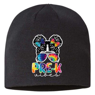 Hair Bun Pre K Vibes Back To School Sustainable Beanie