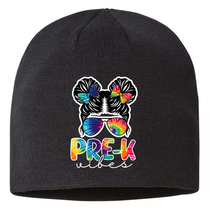 Hair Bun Pre K Vibes Back To School Sustainable Beanie