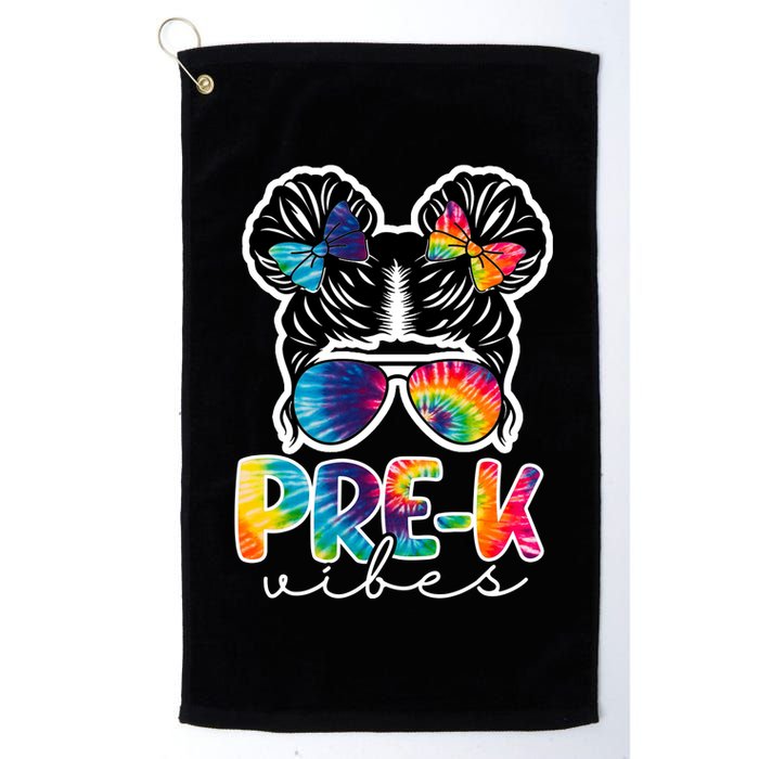 Hair Bun Pre K Vibes Back To School Golf Towel