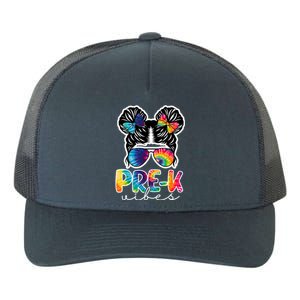 Hair Bun Pre K Vibes Back To School Yupoong Adult 5-Panel Trucker Hat