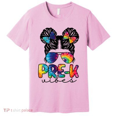 Hair Bun Pre K Vibes Back To School Premium T-Shirt
