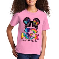Hair Bun Pre K Vibes Back To School Kids T-Shirt