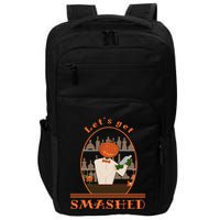 Halloween Bartending Pumpkin Bartender LetS Get Smashed Cool Gift Impact Tech Backpack