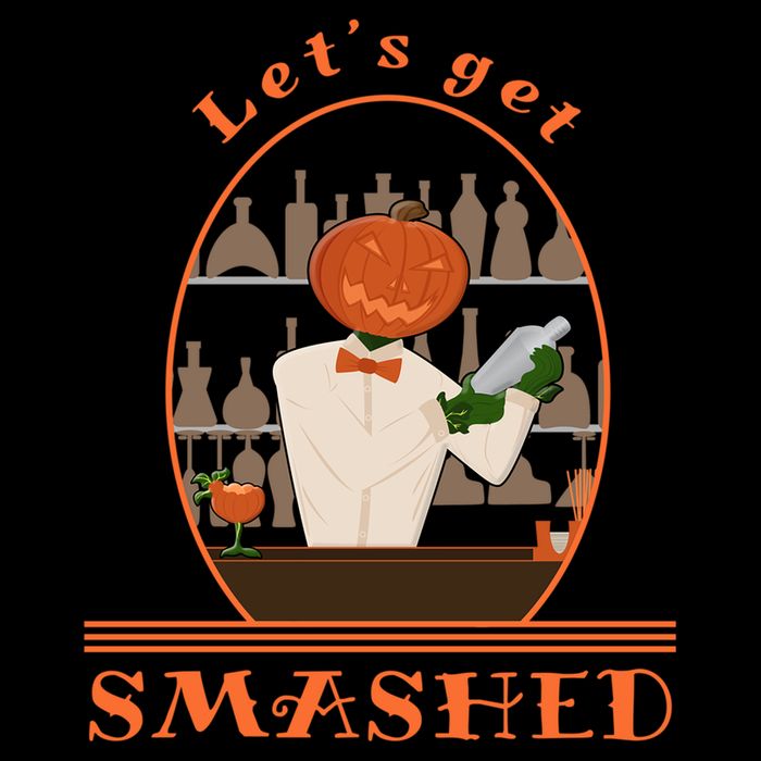Halloween Bartending Pumpkin Bartender LetS Get Smashed Cool Gift Bucket Hat