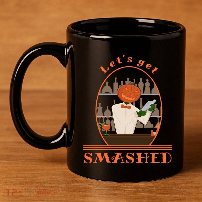 Halloween Bartending Pumpkin Bartender LetS Get Smashed Cool Gift 11oz C Handle Ceramic Mug
