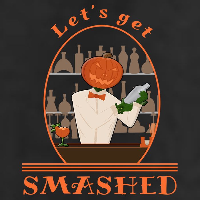 Halloween Bartending Pumpkin Bartender LetS Get Smashed Cool Gift Large Microfiber Waffle Golf Towel