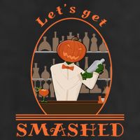 Halloween Bartending Pumpkin Bartender LetS Get Smashed Cool Gift Golf Towel