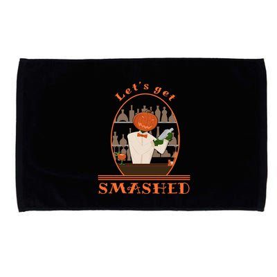 Halloween Bartending Pumpkin Bartender LetS Get Smashed Cool Gift Microfiber Hand Towel