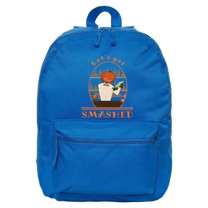 Halloween Bartending Pumpkin Bartender LetS Get Smashed Cool Gift 16 in Basic Backpack