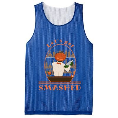 Halloween Bartending Pumpkin Bartender LetS Get Smashed Cool Gift Mesh Reversible Basketball Jersey Tank