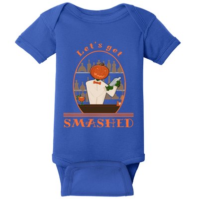 Halloween Bartending Pumpkin Bartender LetS Get Smashed Cool Gift Baby Bodysuit