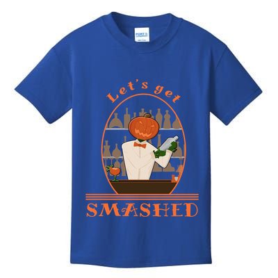 Halloween Bartending Pumpkin Bartender LetS Get Smashed Cool Gift Kids T-Shirt
