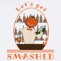 Halloween Bartending Pumpkin Bartender LetS Get Smashed Cool Gift Garment-Dyed Sweatshirt