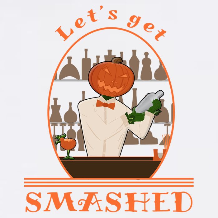 Halloween Bartending Pumpkin Bartender LetS Get Smashed Cool Gift Garment-Dyed Sweatshirt