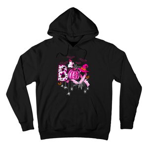 Halloween Boo Pumpkin Ribbon Witch Breast Cancer Gift Hoodie