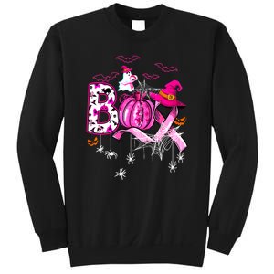 Halloween Boo Pumpkin Ribbon Witch Breast Cancer Gift Sweatshirt